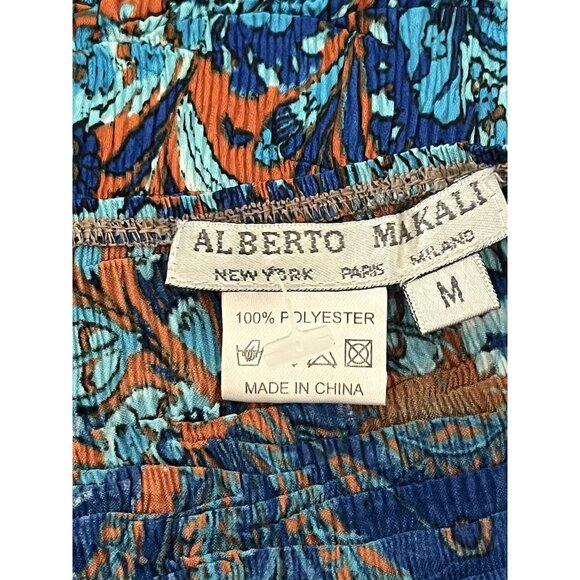 Vtg Alberto Makali size M Multicolor Jacket Lightweight Crinkle Sequin Front - Picture 5 of 5